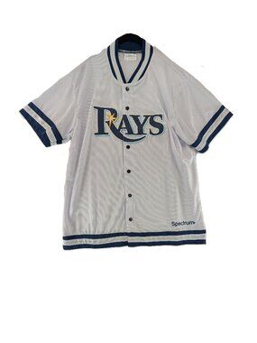 Tampa Bay Rays Jersey Shirt Mens Sz XL Giveaway Snap Front Baseball World Series